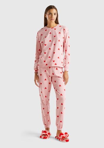 Benetton Maglia Girocollo Donna Cotone Fantasia