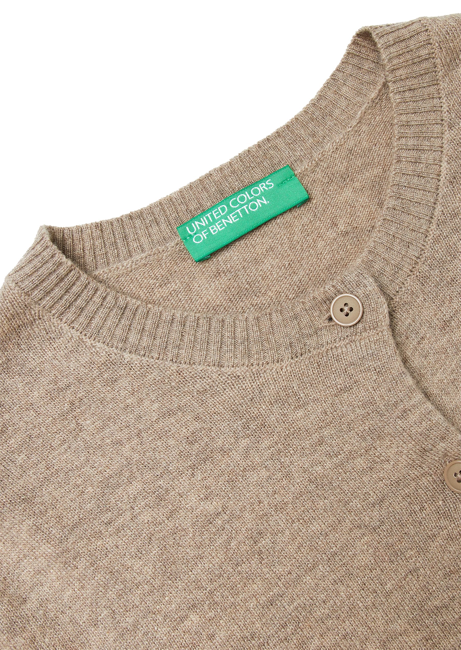 Benetton Maglieria 102HD502B Cardigan Donna Beige M