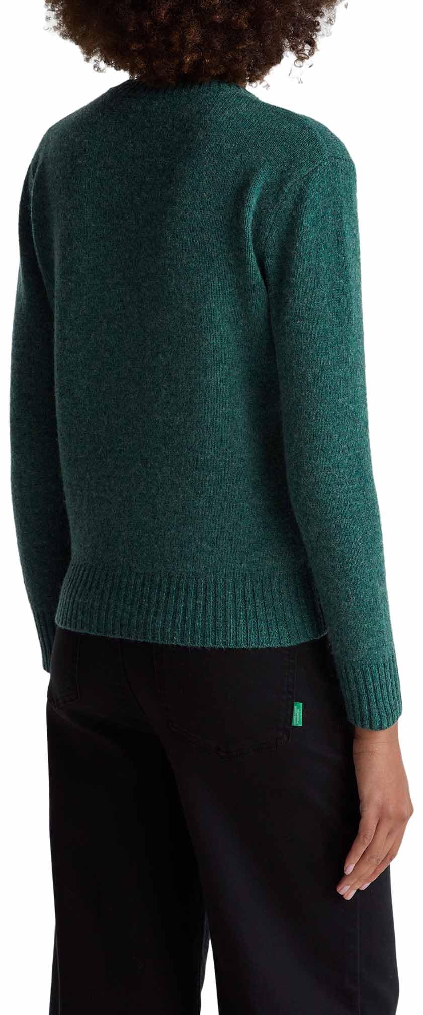 Benetton Maglieria Maglia Donna Girocollo Regular Tinta Unita