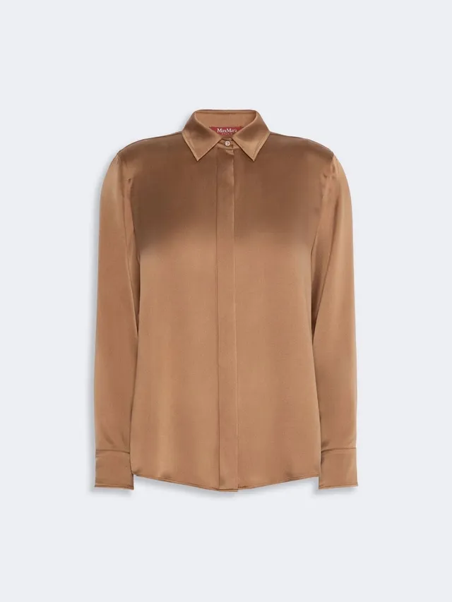 Max Mara Studio Xero MSTXERO094 camicia donna cuoio seta