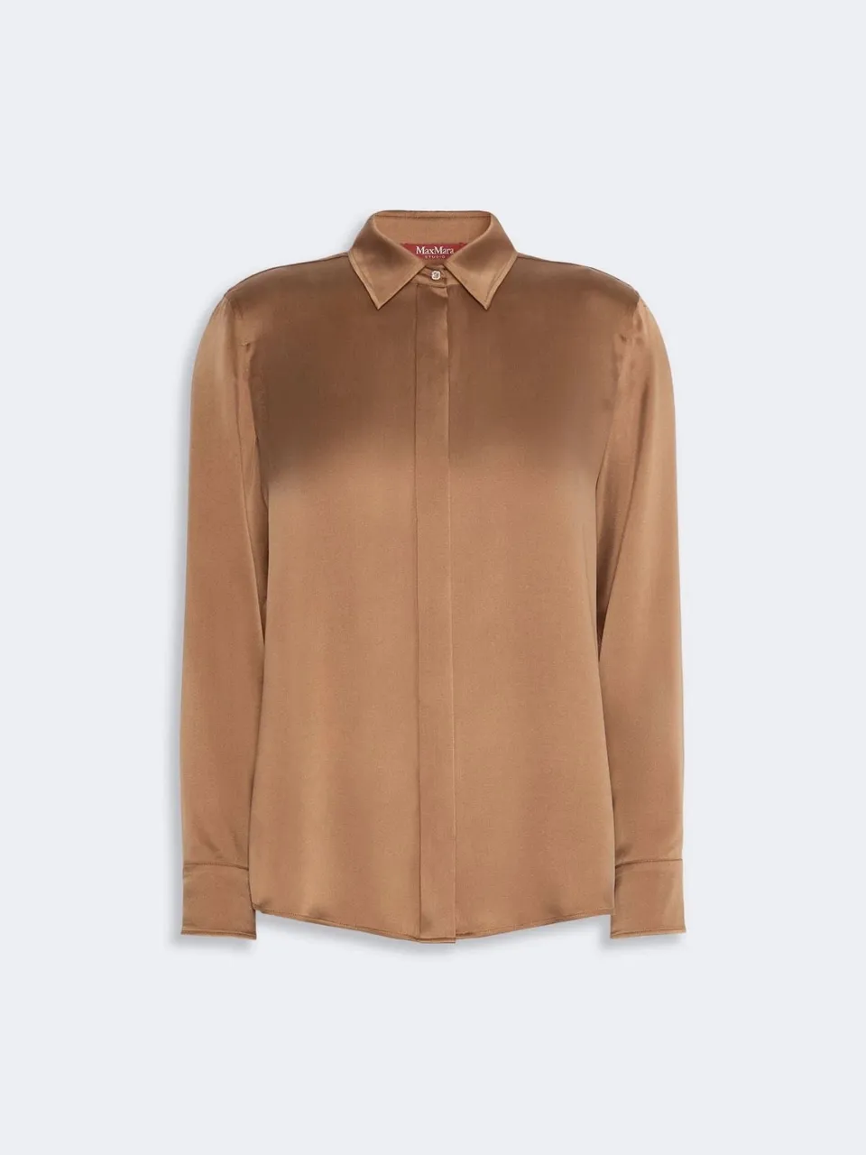 Max Mara Studio Xero MSTXERO094 camicia donna cuoio seta