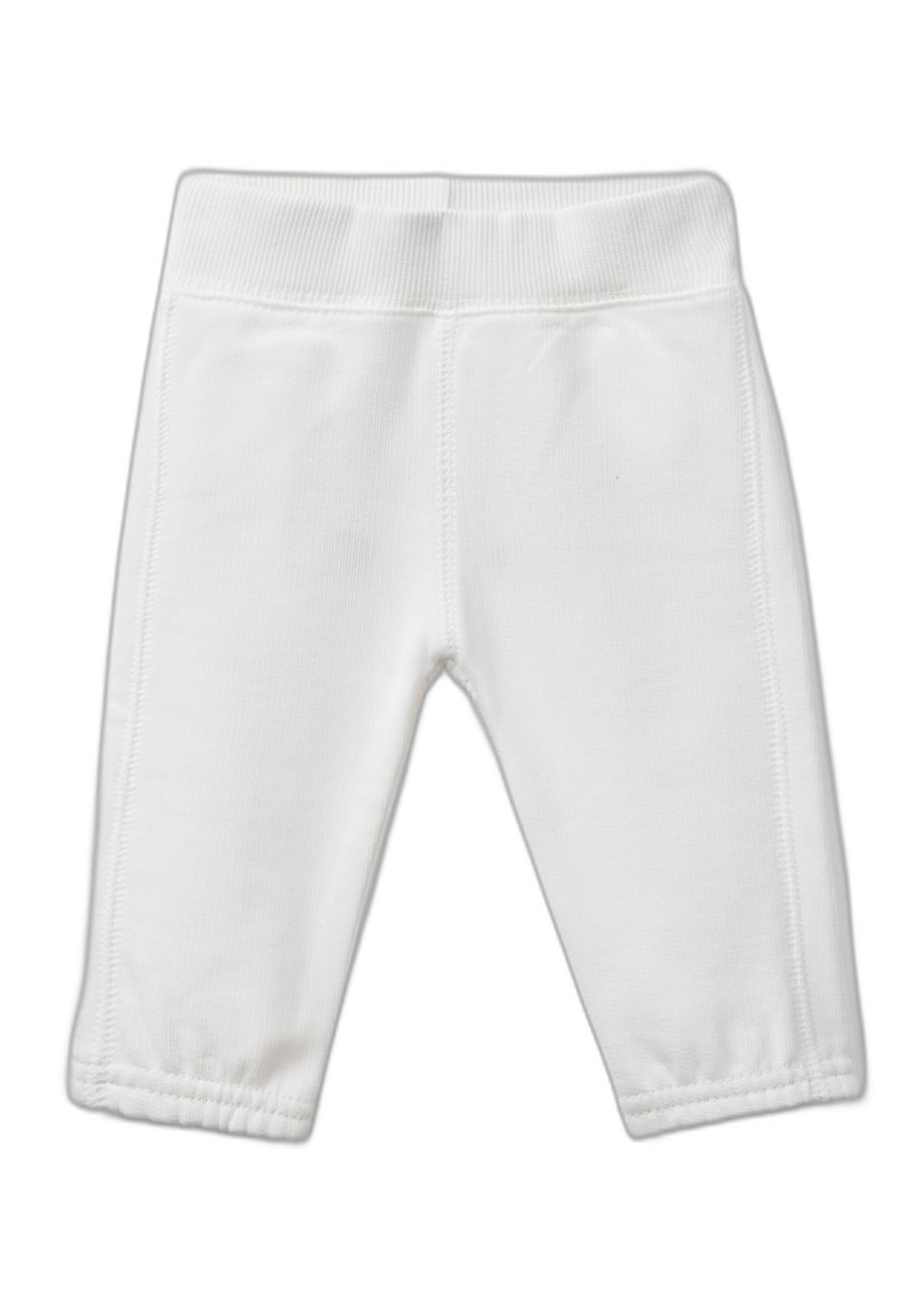 Benetton 3J70AF01L pantalone neonato cotone bianco 50