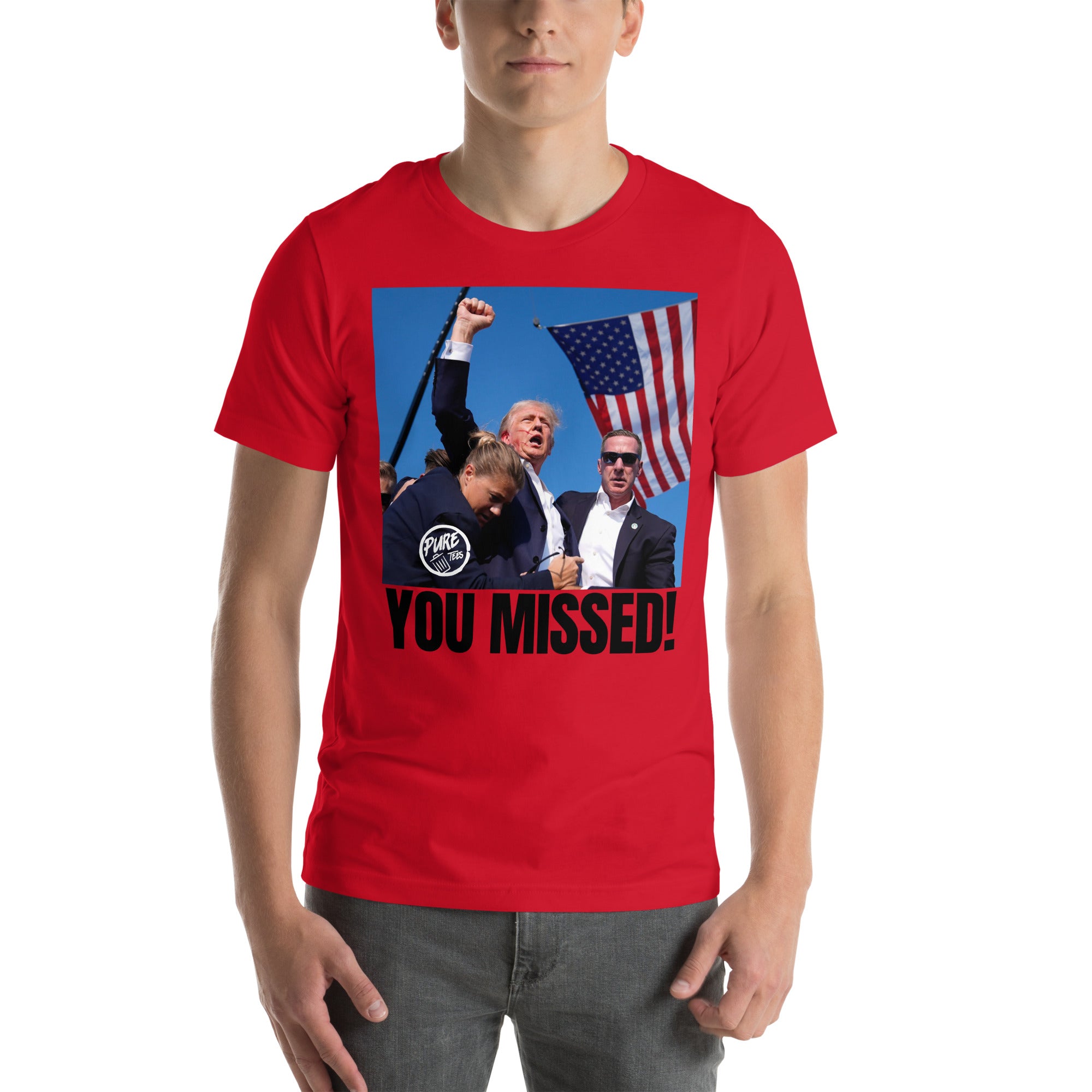 Pure Trash Trump You Missed t-shirt uomo rossa