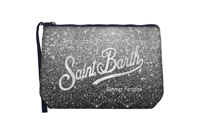 MC2 Saint Barth Aline Lurex pochette nera 20 cm