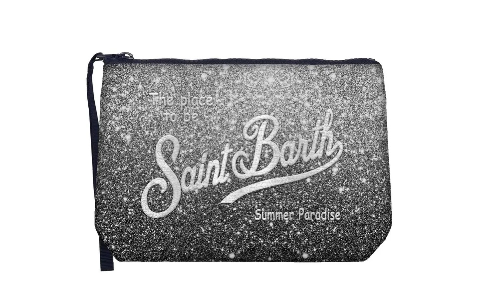 MC2 Saint Barth Aline Lurex pochette nera 20 cm