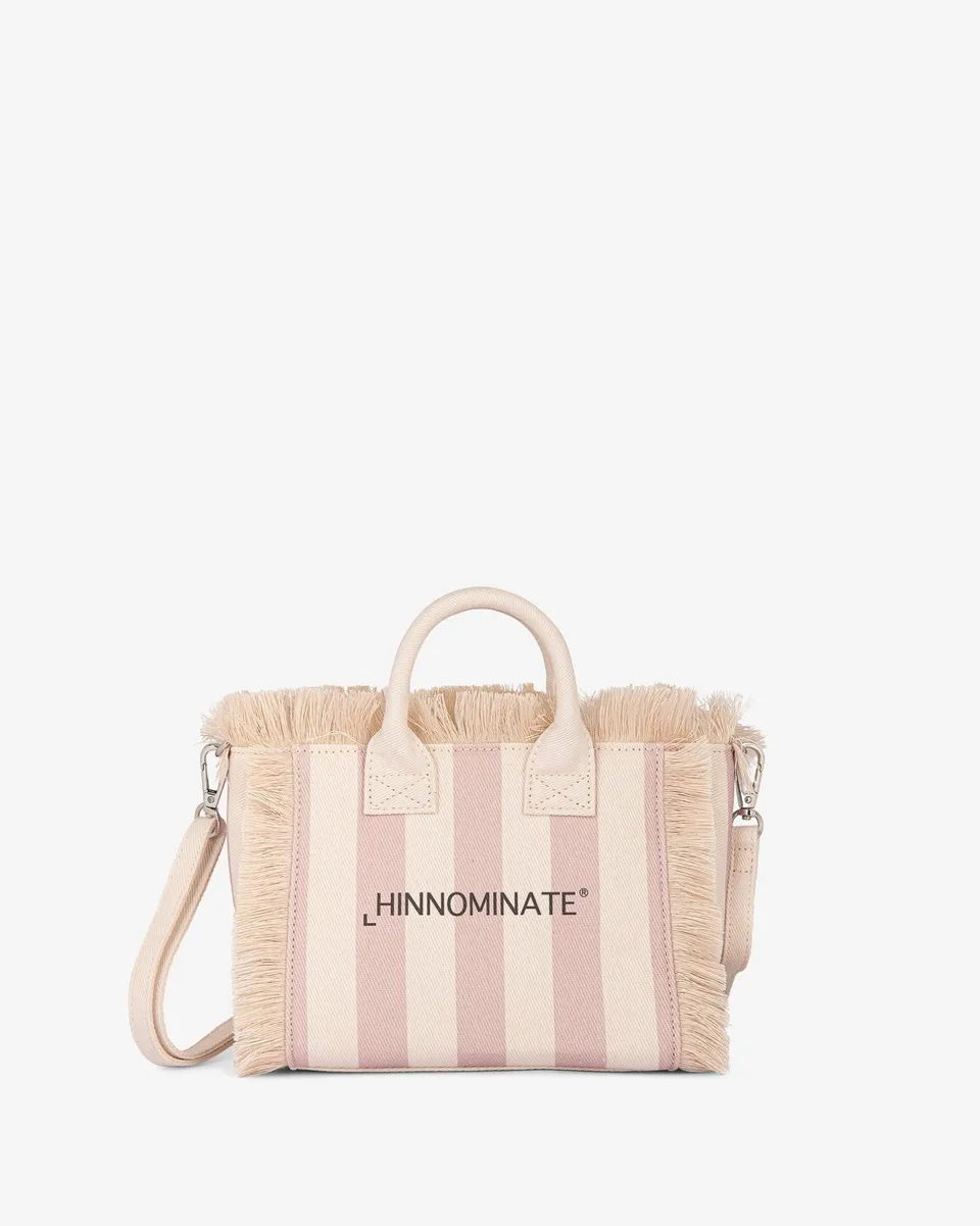 Hinnominate HMACW00185 borsa canvas nude a righe