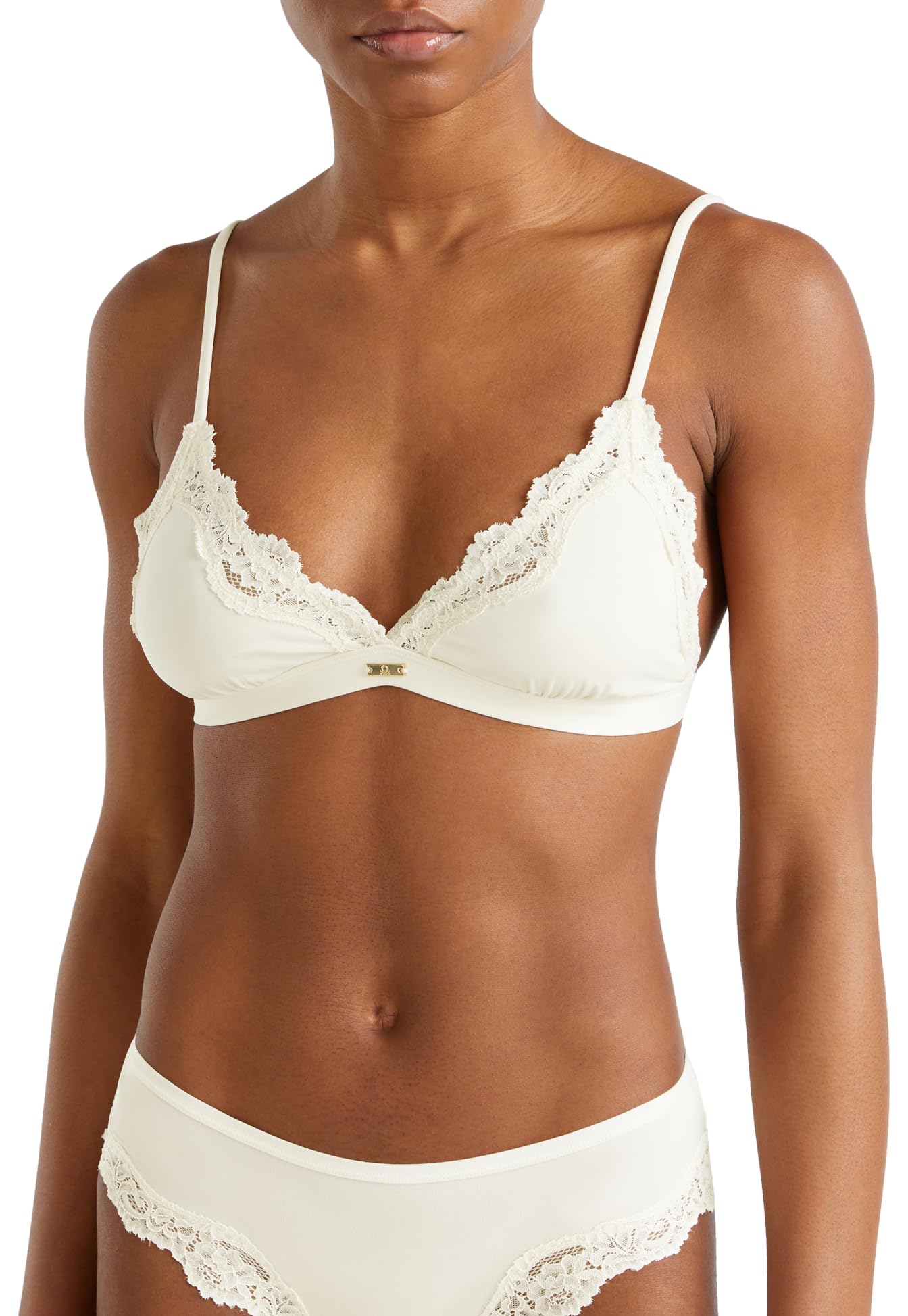 Benetton 30gj1r01w reggiseno donna M triangolo pizzo