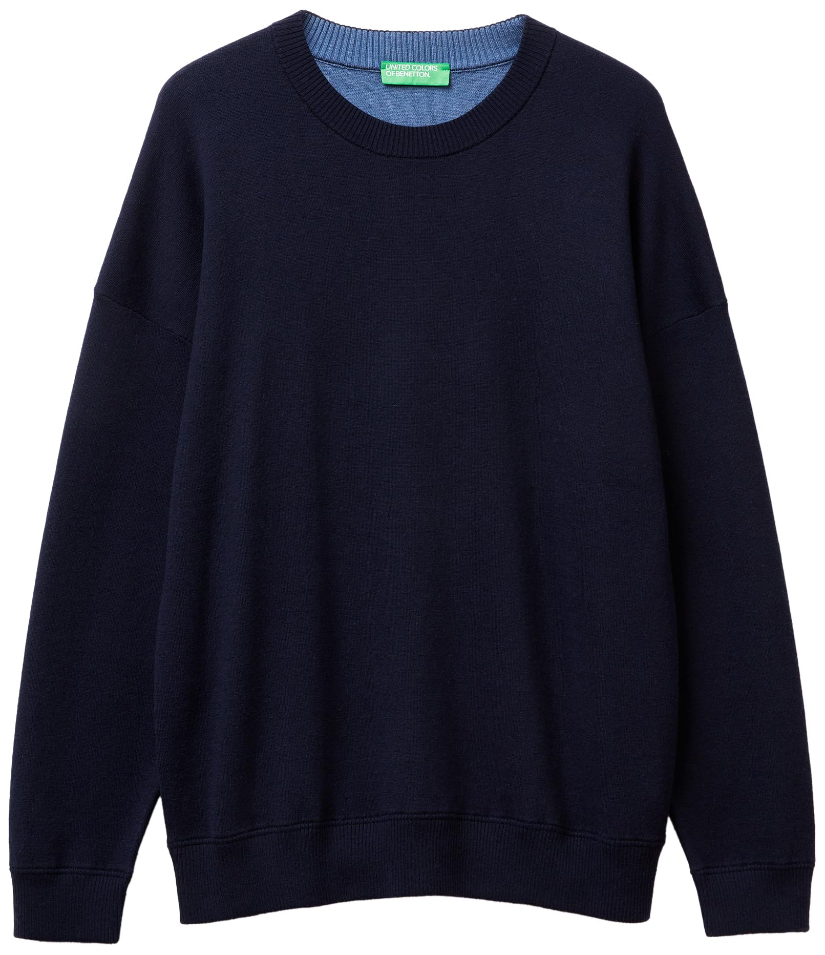 Benetton 1y6sk10a7 Maglione Uomo M girocollo over