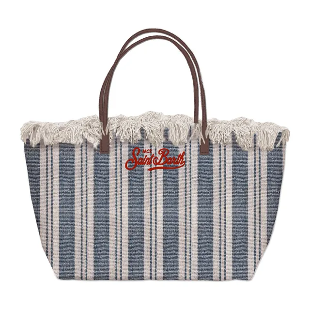 MC2 Saint Barth City Bag Borsa Navy Stripes Media