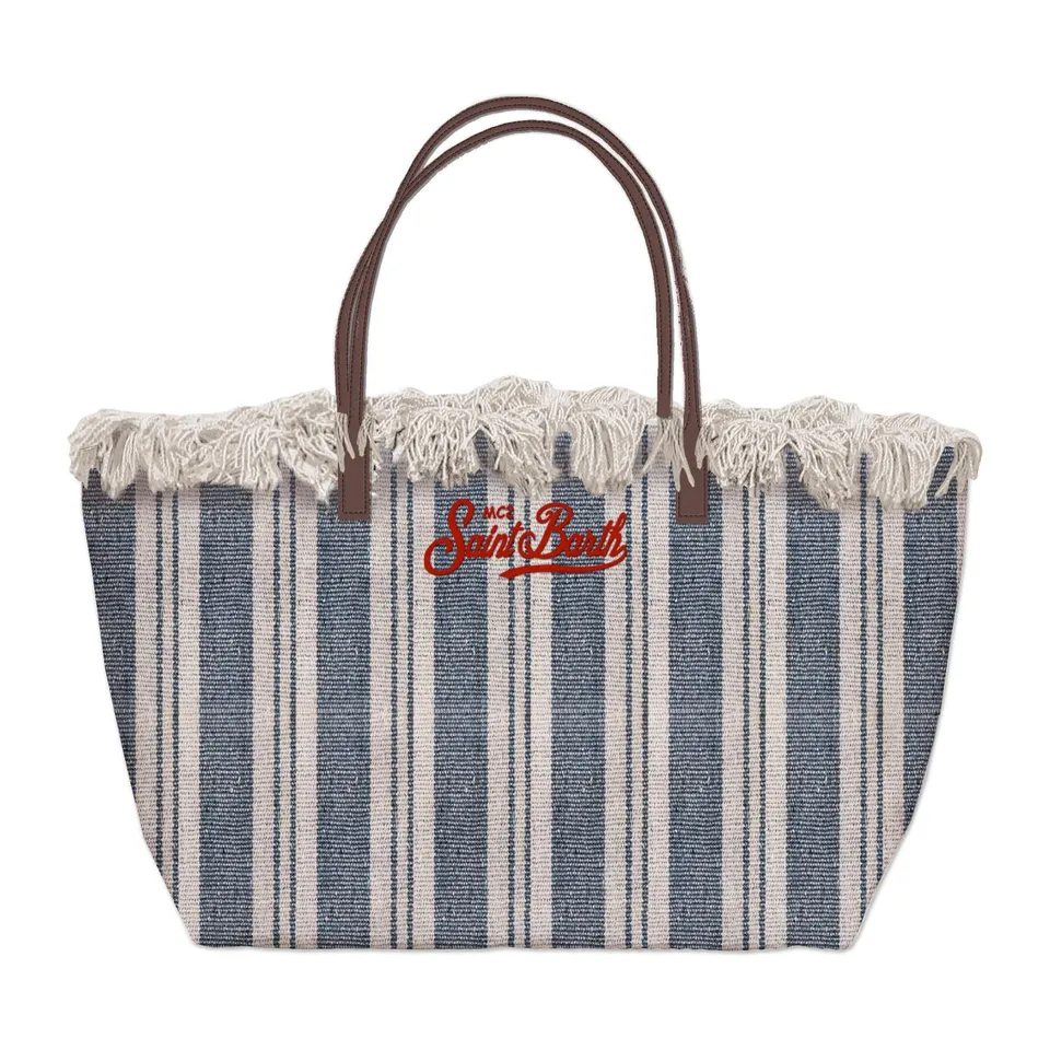 MC2 Saint Barth City Bag Borsa Navy Stripes Media