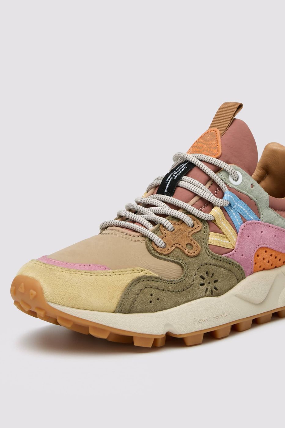 Flower Mountain Yamano 3 sneakers donna beige rosa verde