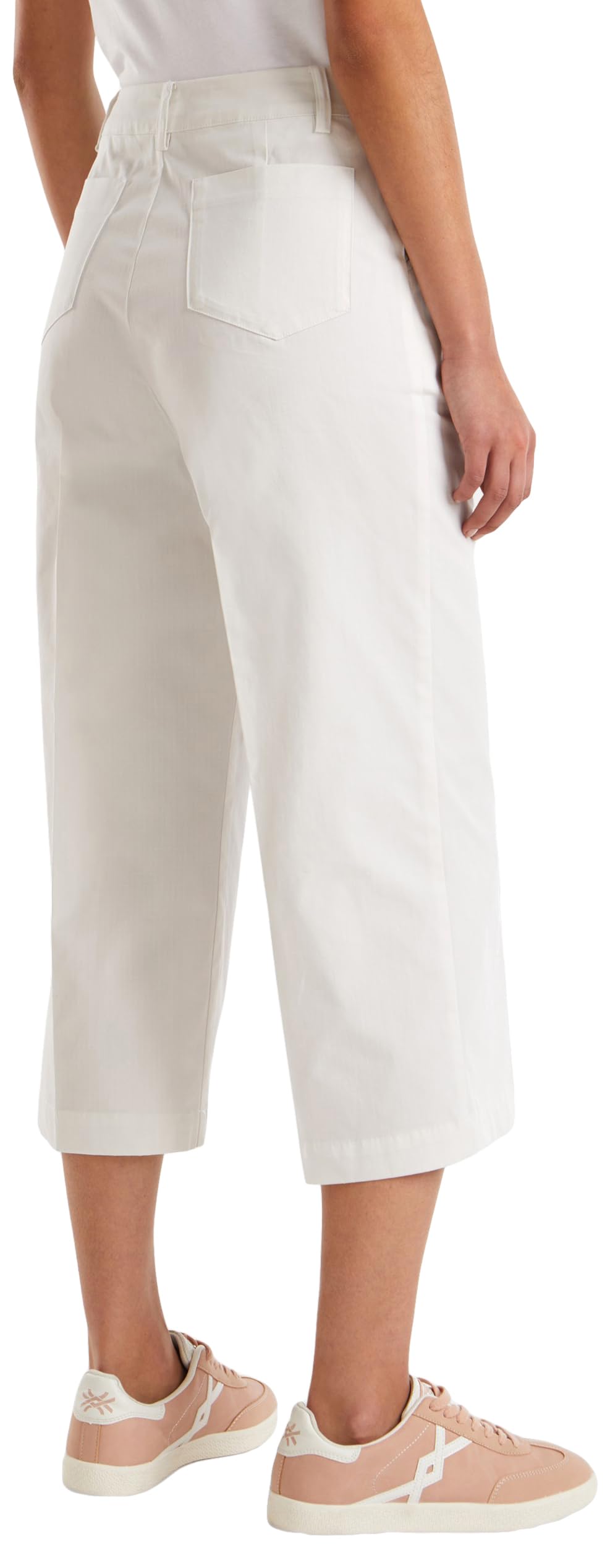 Benetton 41eadf03u Pantaloni Donna Bianco Tg 36 Cotone