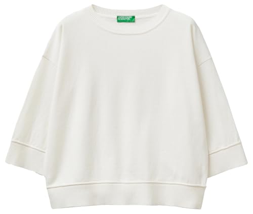 Benetton Maglieria maglione girocollo boxy manica 3/4