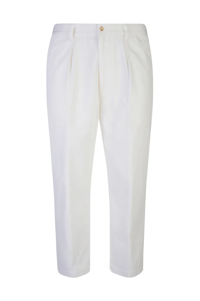 Eleventy M75PANM12 TES0M14301 pantalone bianco cotone