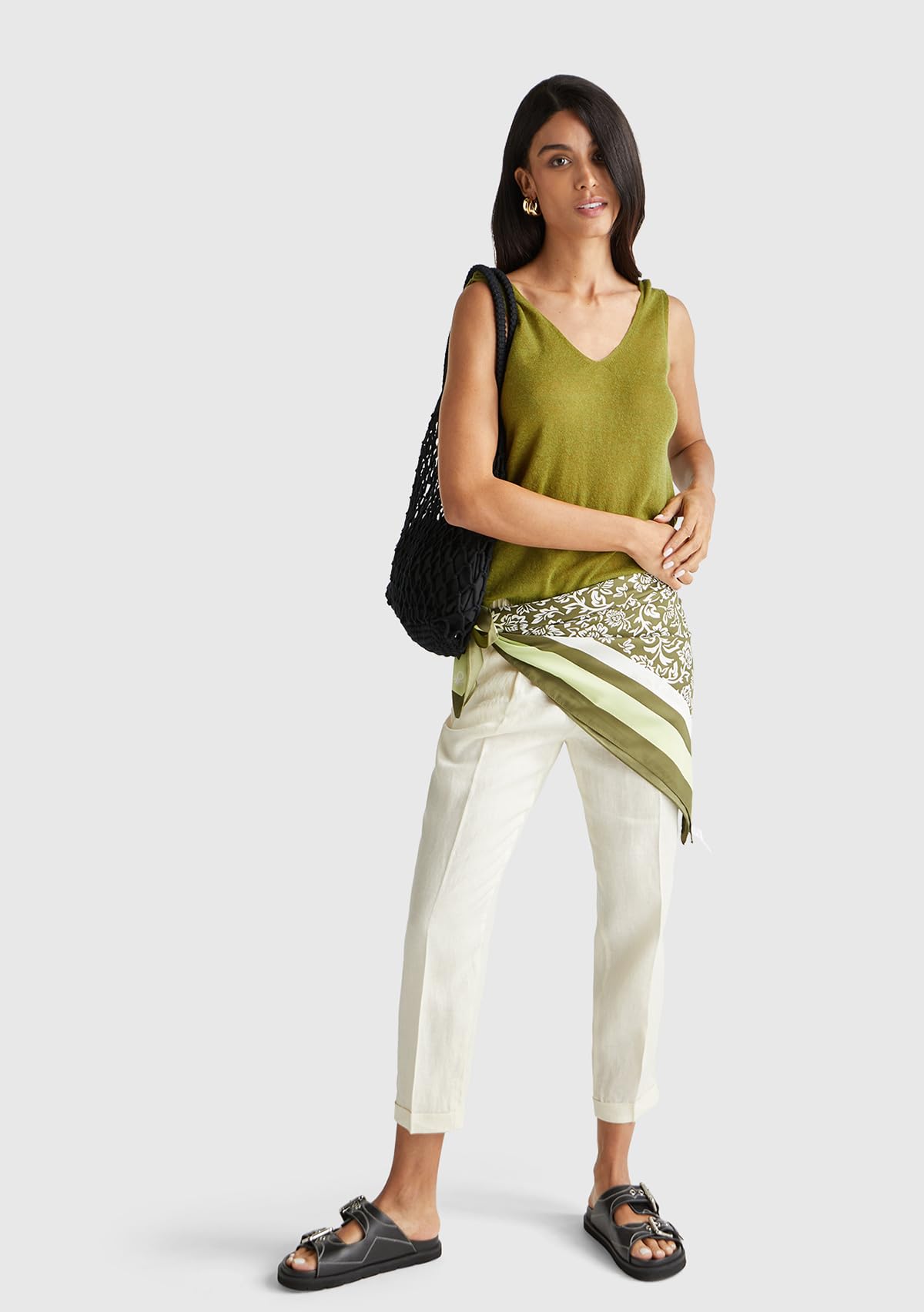 Benetton Canotta 109pdh01f Donna Taglia S Reversibile