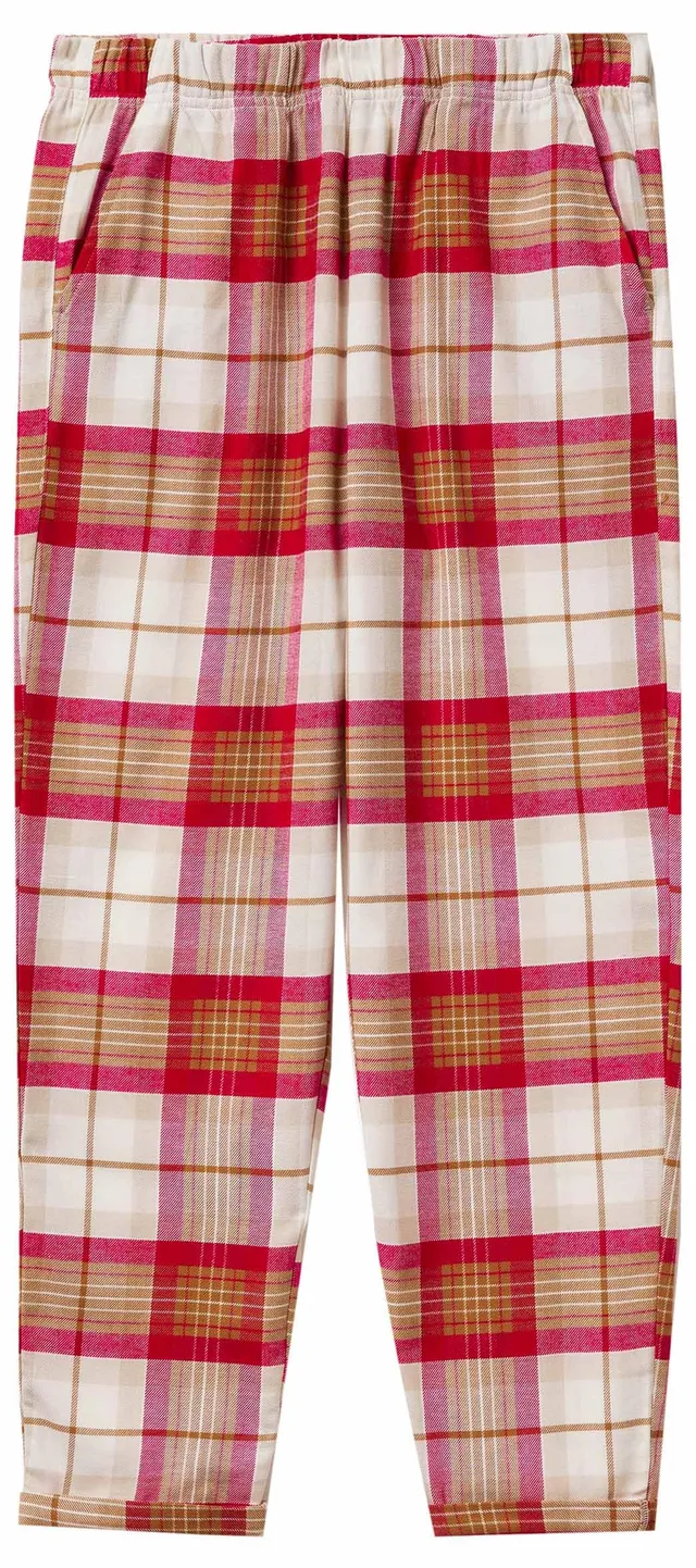 Benetton Pantaloni e Jeans Pantalone Flanella con Risvolto