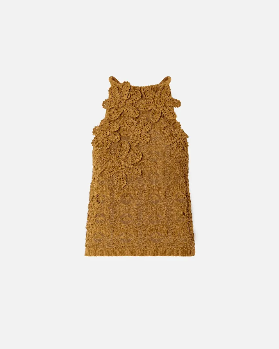 Pinko Nymphaea 106863 A3B8 top crochet marrone