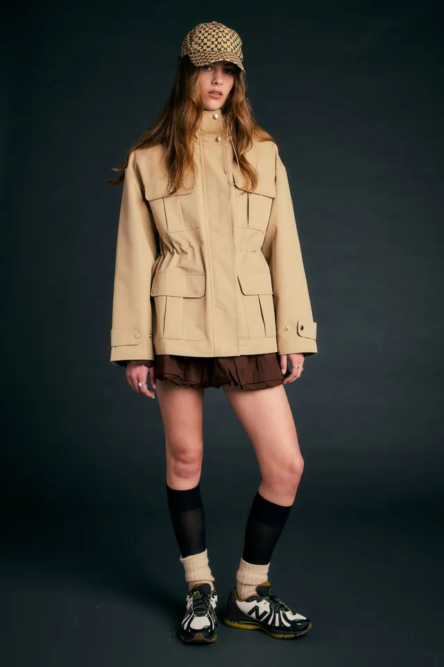 Karen Walker Rowan Parka Tan giacca cotone