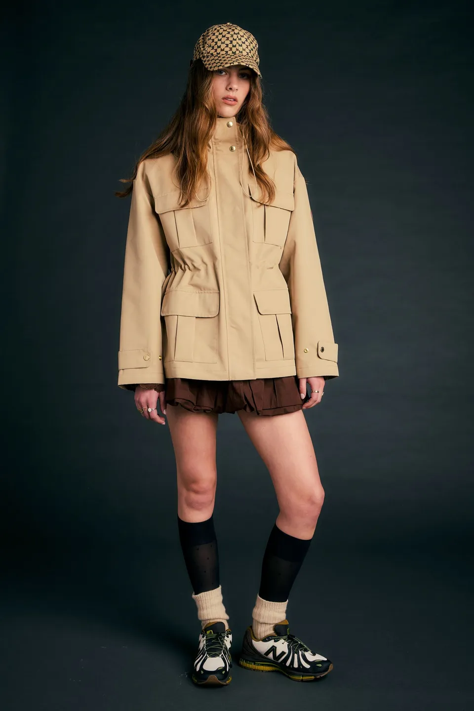 Karen Walker Rowan Parka Tan giacca cotone
