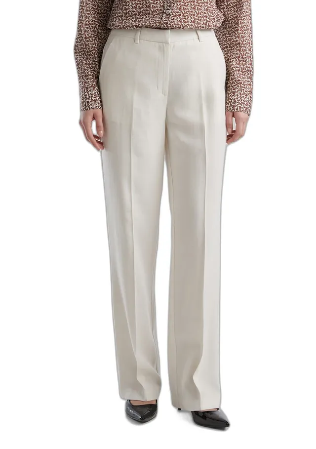 Benetton 4YFWDF05R Pantaloni Donna Panna 36 Viscosa