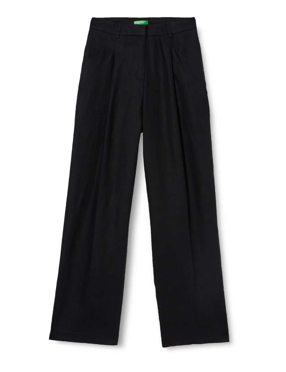 Benetton 4AGHDF05W Pantaloni Donna Lino Vita Regular