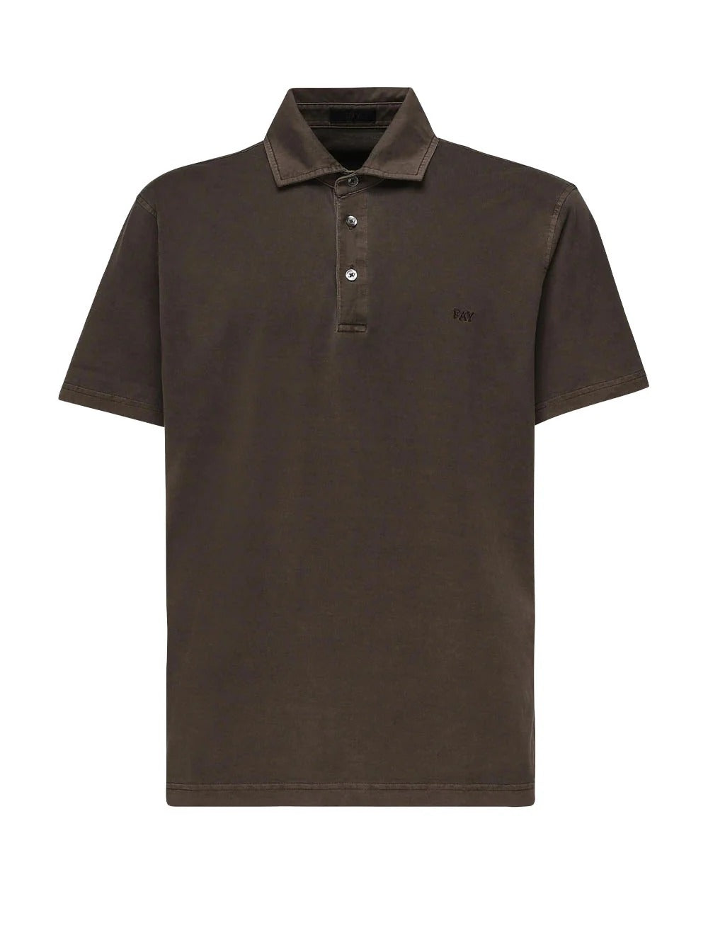 Fay NPMB252143TUY1S602 polo uomo Marrone cotone