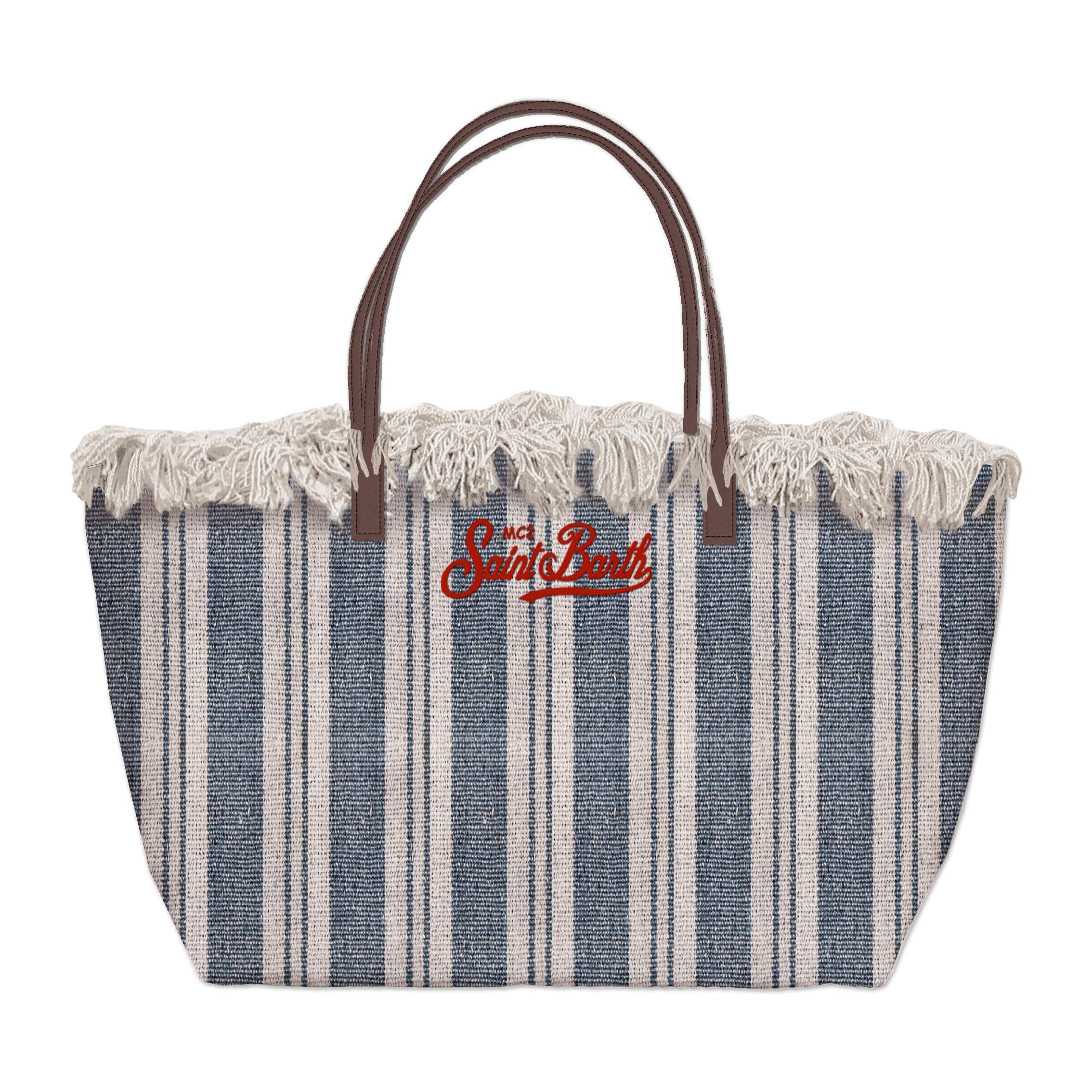 MC2 Saint Barth City Bag Borsa Navy Stripes Media