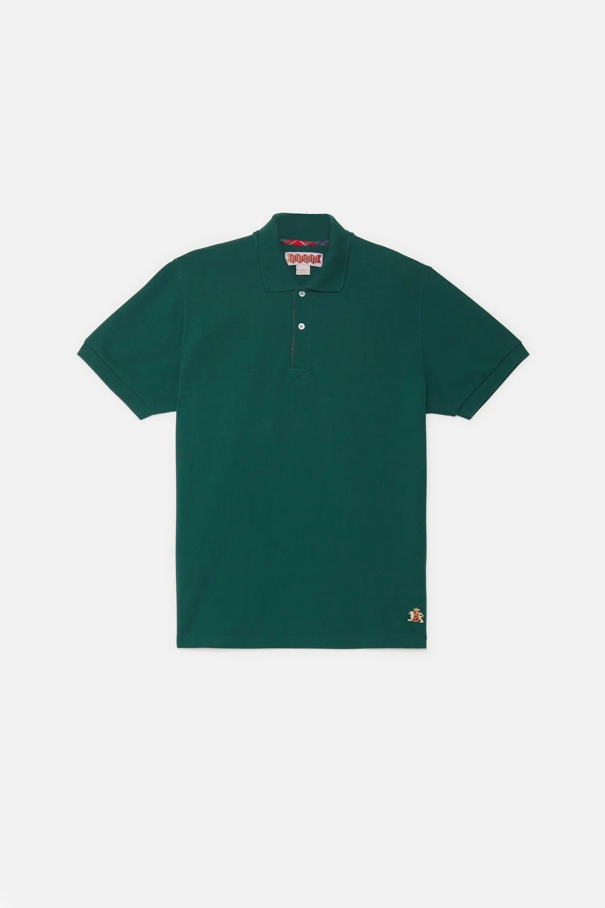 Baracuta Tartan Placket BRP0L0027 Polo Uomo Verde Cotone