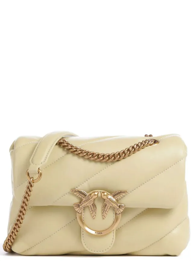 Pinko Love Puff Mini 100039A0F2 borsa donna Giallo Vaniglia