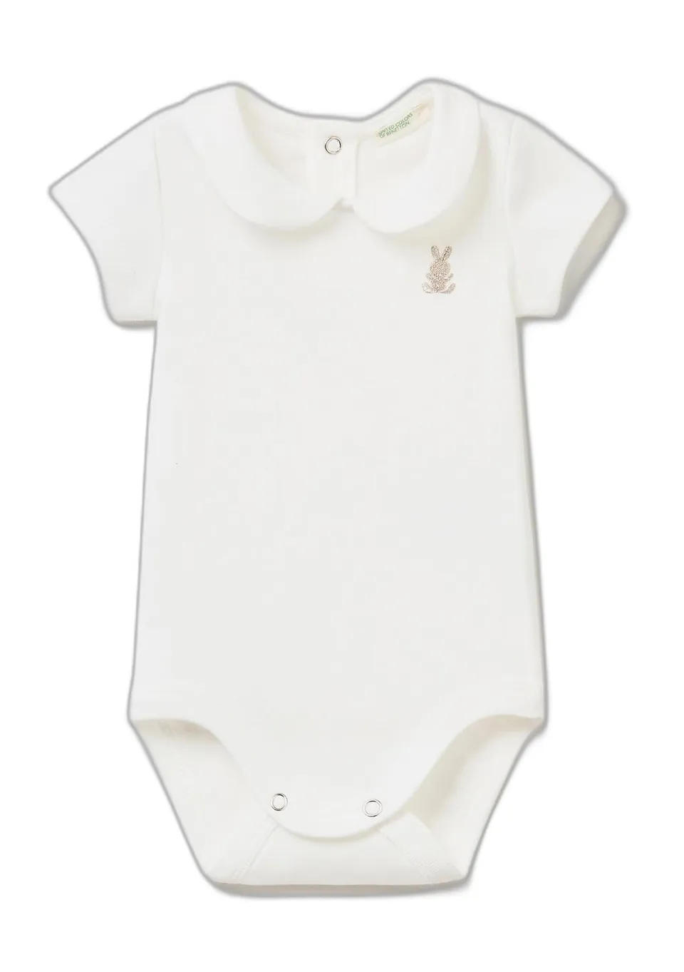 Benetton Baby Tutina Neonata Bianco Latte 50 con piedini