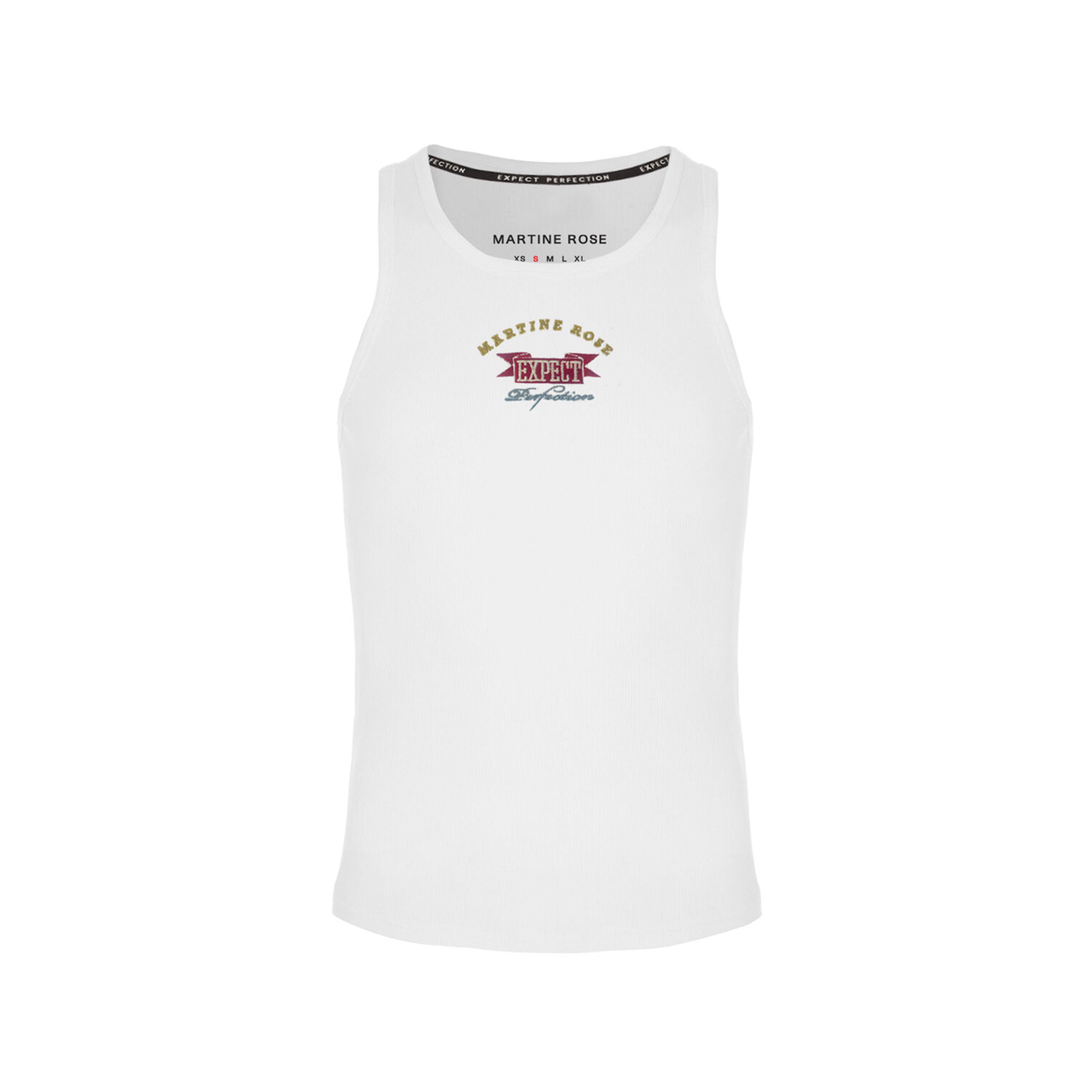Martine Rose Vest canotta bianca cotone slim fit