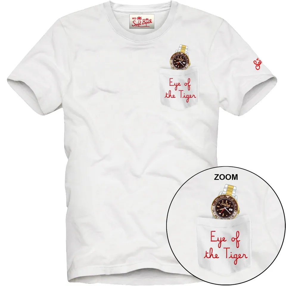 MC2 Saint Barth Austin t-shirt eye tiger bianco S-XL