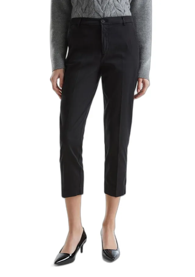 Benetton Pantaloni Donna Nero 100 Classici