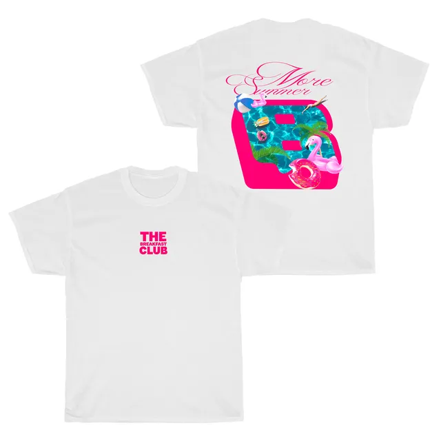 The Breakfast Club Pool Tee Pink White maglietta cotone