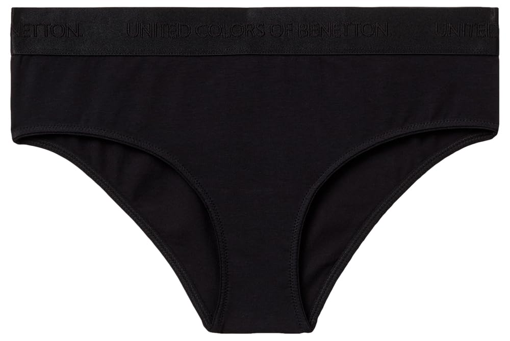 Benetton Intimo e Pigiami 3OP81S01L slip donna XS nero cotone
