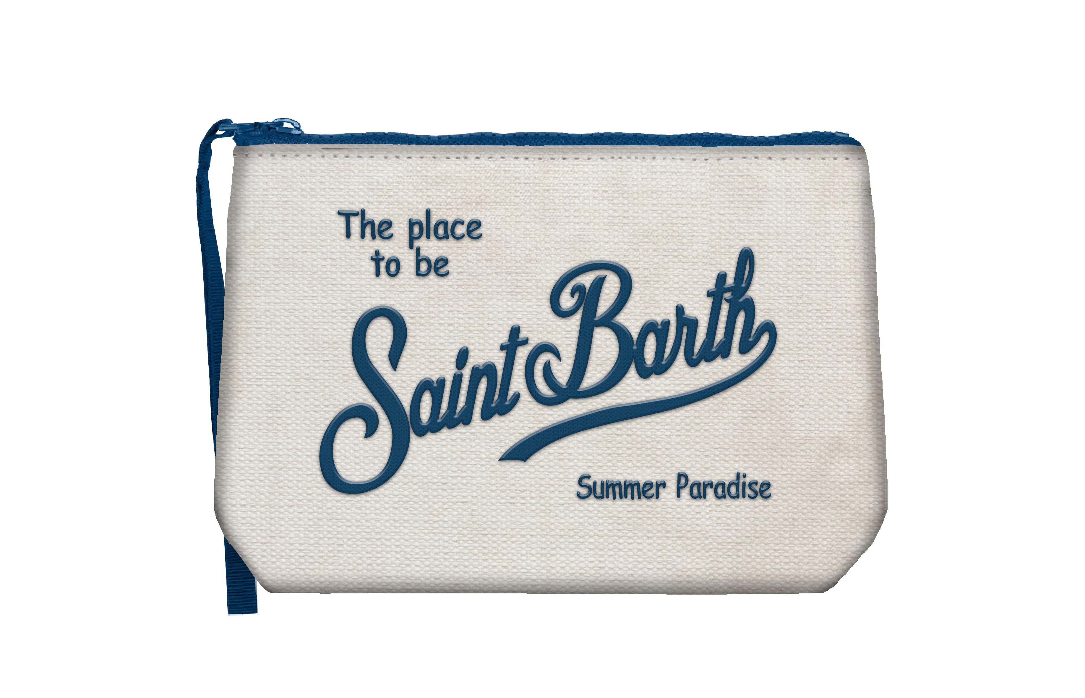 MC2 Saint Barth Aline Canvas 00196L Pochette Bianco Navy