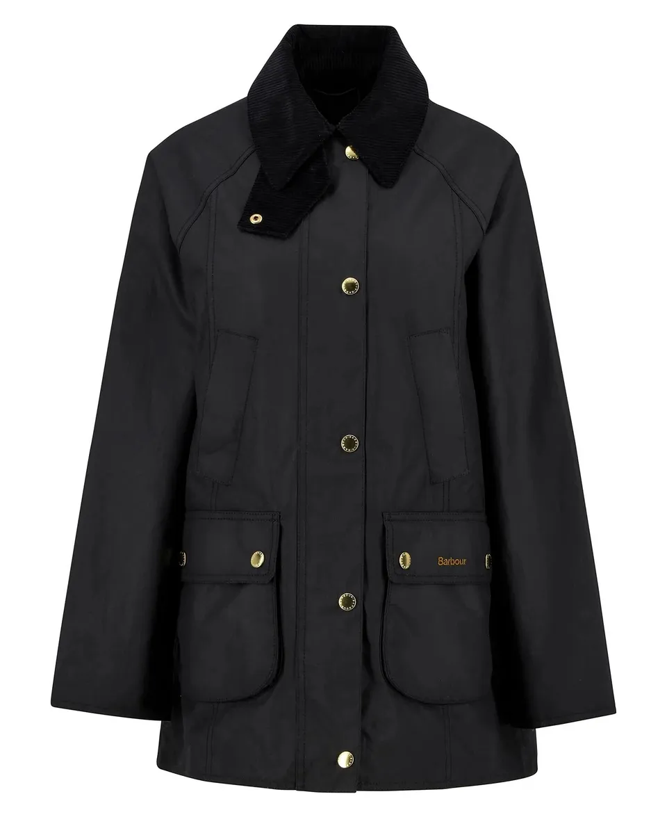 Barbour Modern Beadnell LWX1402 Giacca Donna Nero Cotone Cerato