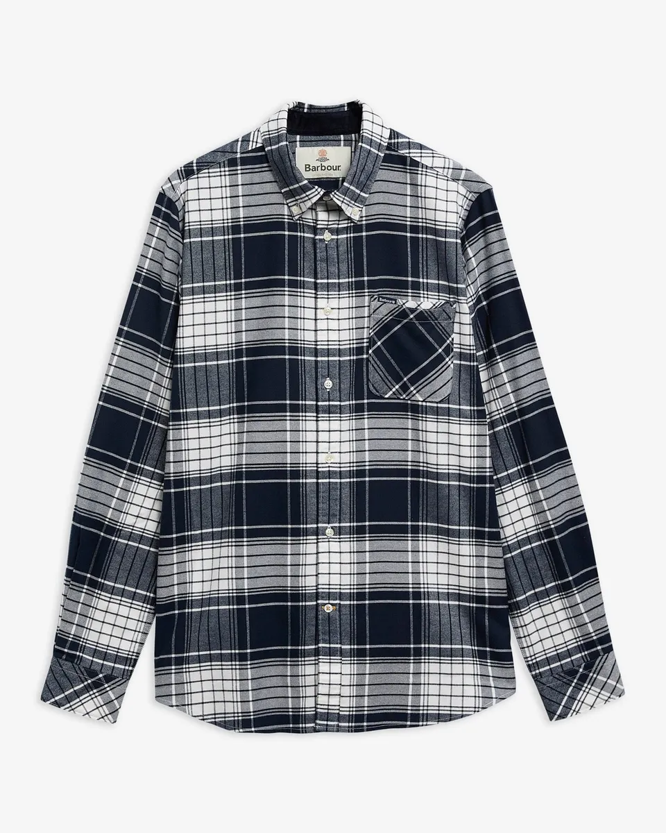 Barbour Embergate MSH5826 camicia uomo navy cotone