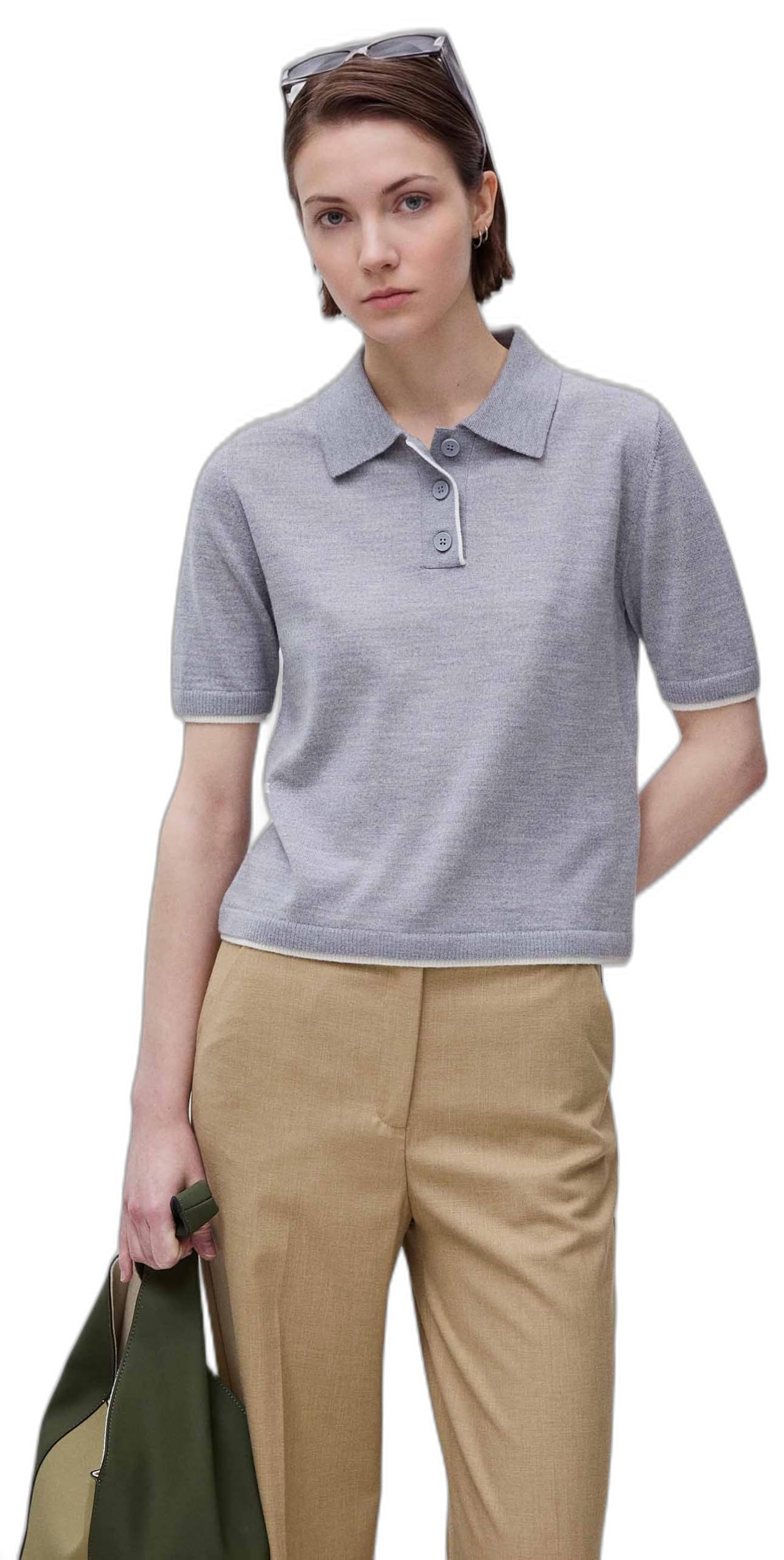 Benetton 11ahd301j Maglia Polo XS Marrone Lana