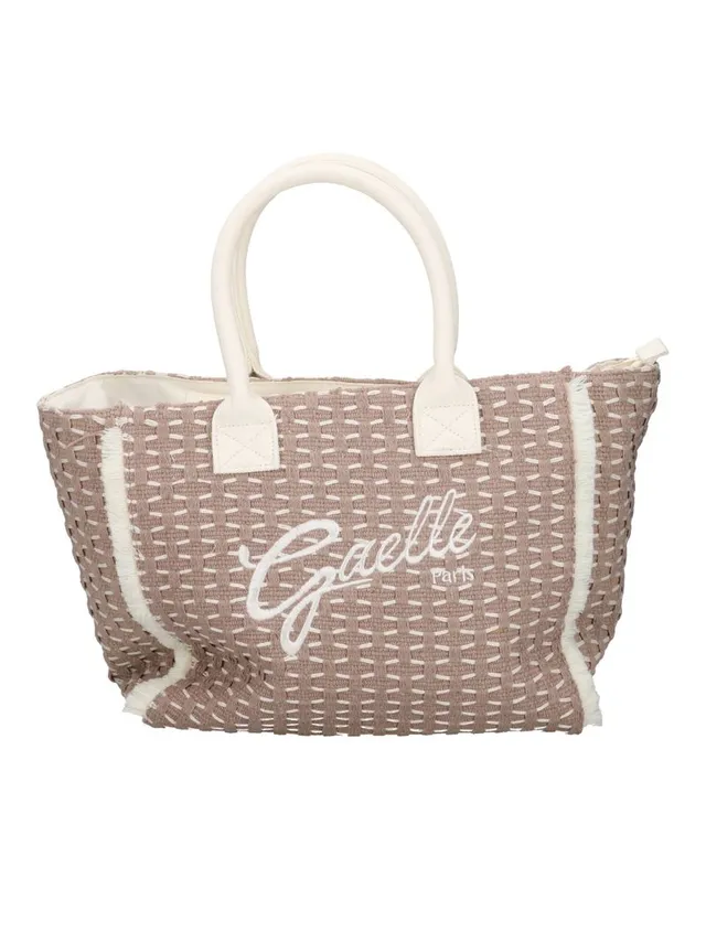 Gaelle Paris GAACW03182 Maxi Shopper Beige Cotone