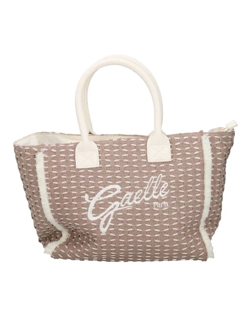 Gaelle Paris GAACW03182 Maxi Shopper Beige Cotone
