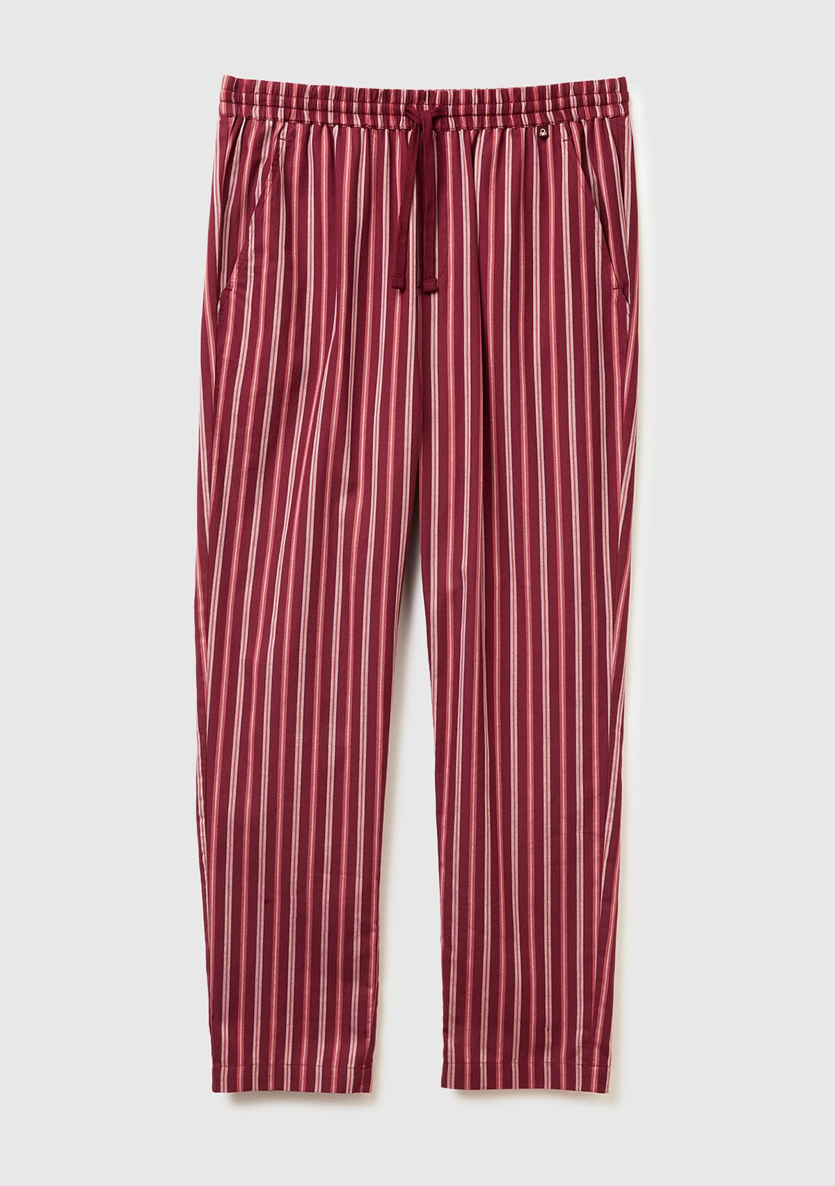 Benetton Pantalone Pigiama Uomo Tela Rosso Taglia S