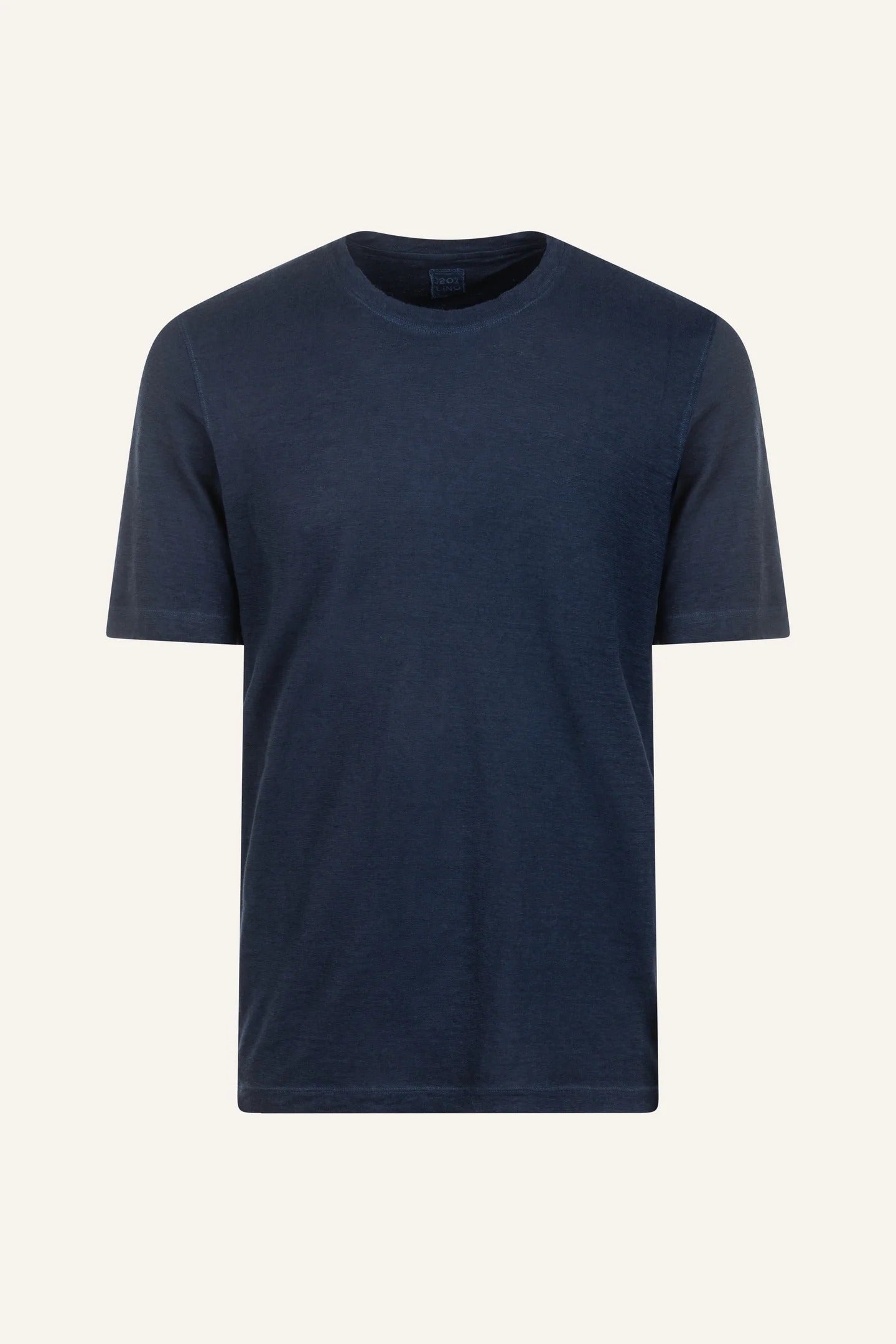120% Lino 33ALIM7186 T-shirt Lino Uomo Navy Regular