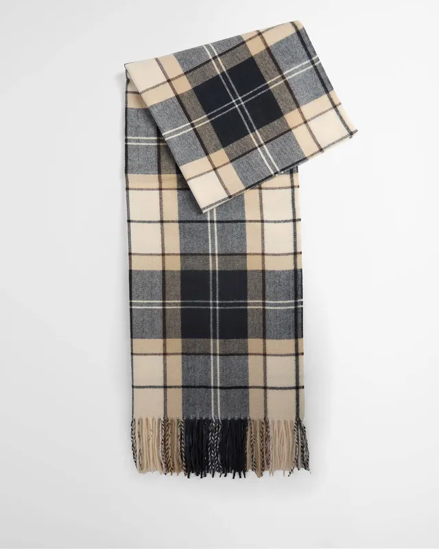 Barbour Stanway LSC0426 sciarpa donna tartan beige