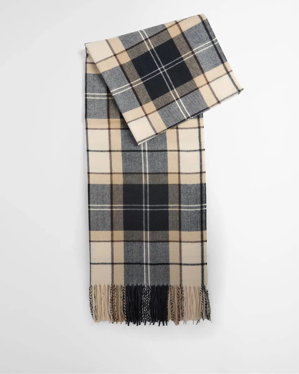 Barbour Stanway LSC0426 sciarpa donna tartan beige