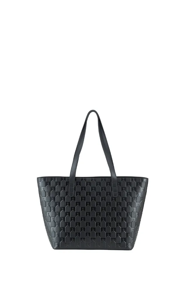 Karen Walker Monogram Tote Black borsa pelle