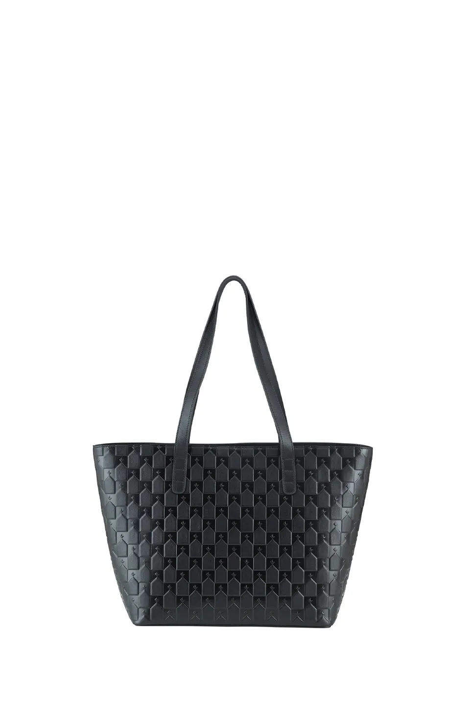 Karen Walker Monogram Tote Black borsa pelle