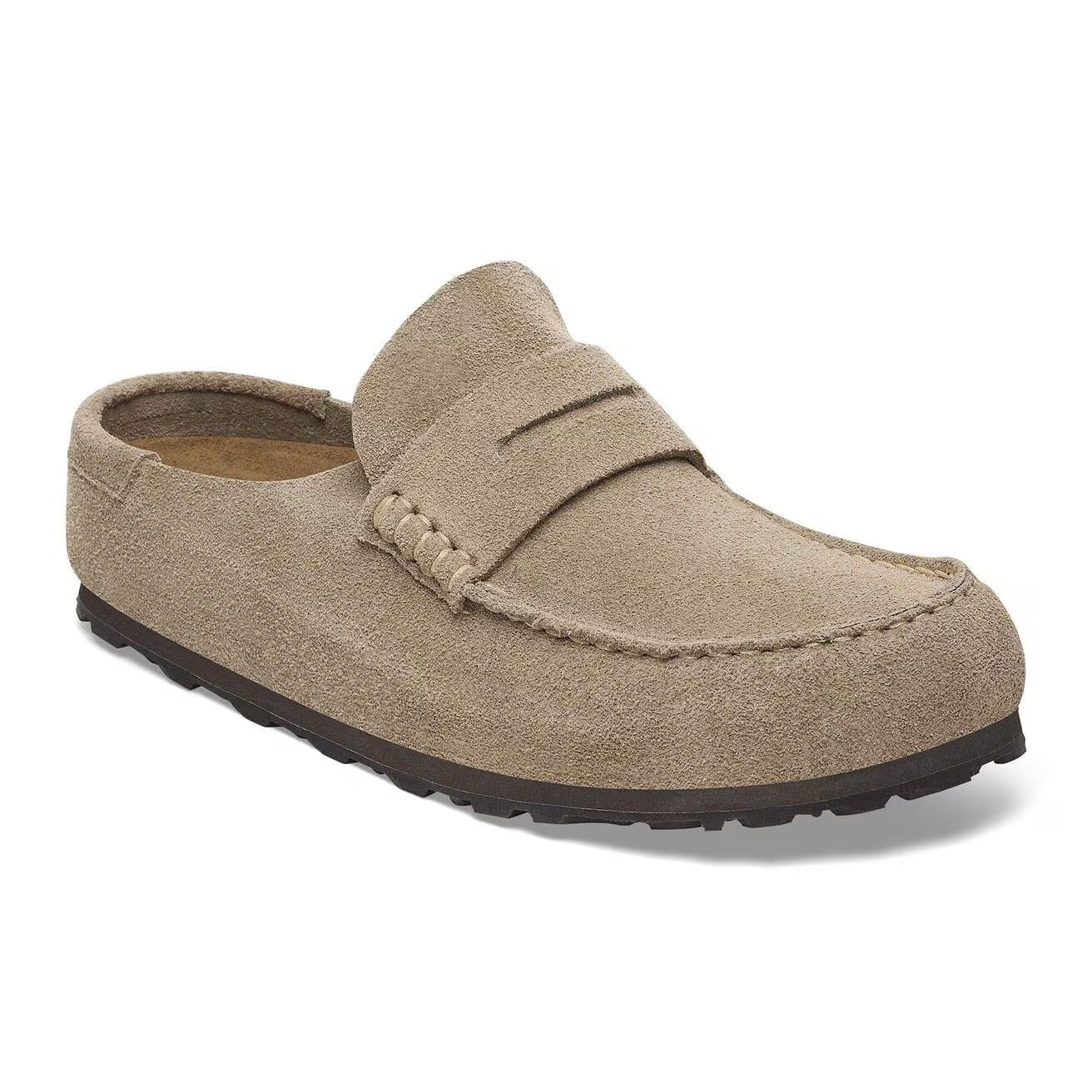 Birkenstock Naples 1029710 sabot uomo taupe camoscio