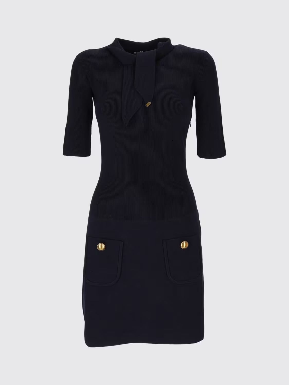 Elisabetta Franchi AM04S66E2 abito maglia blu notte