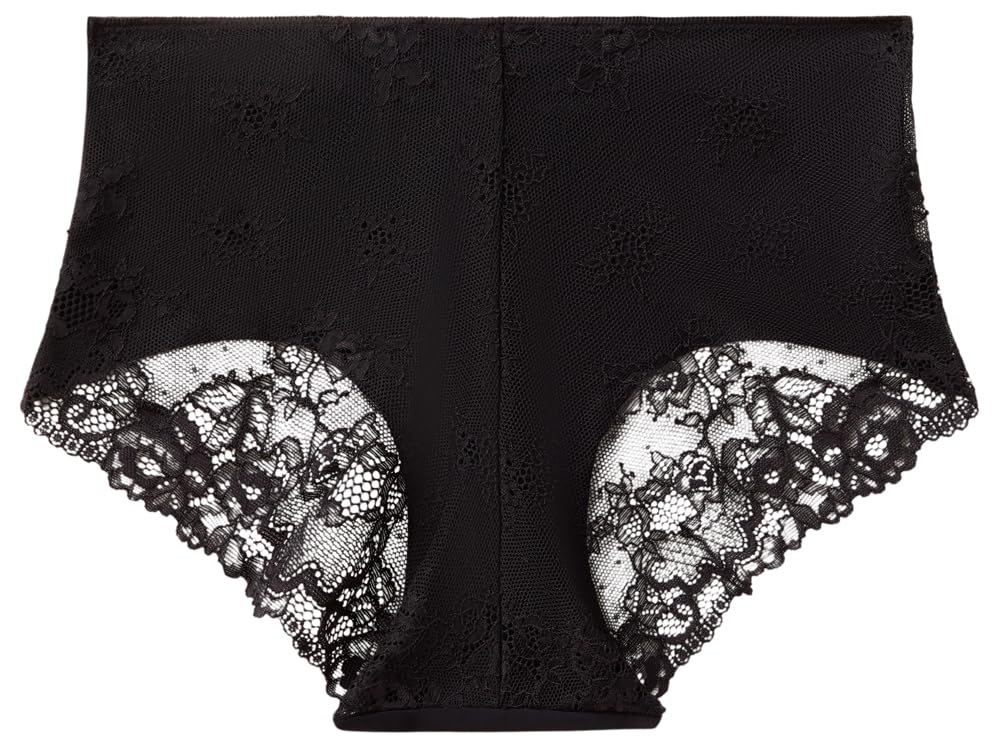 Benetton Coulotte 3LEG1S02I slip nero XS microfibra pizzo